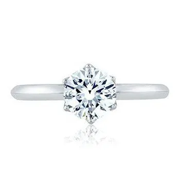 Classic Six Prong Solitaire Engagement Ring