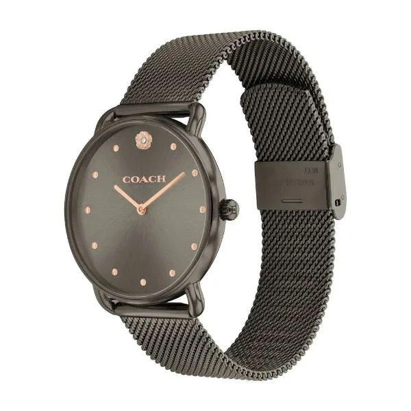 Coach Elliot Grey Mesh Bracelet Grey Dial Quartz Watch for Ladies - 14504210