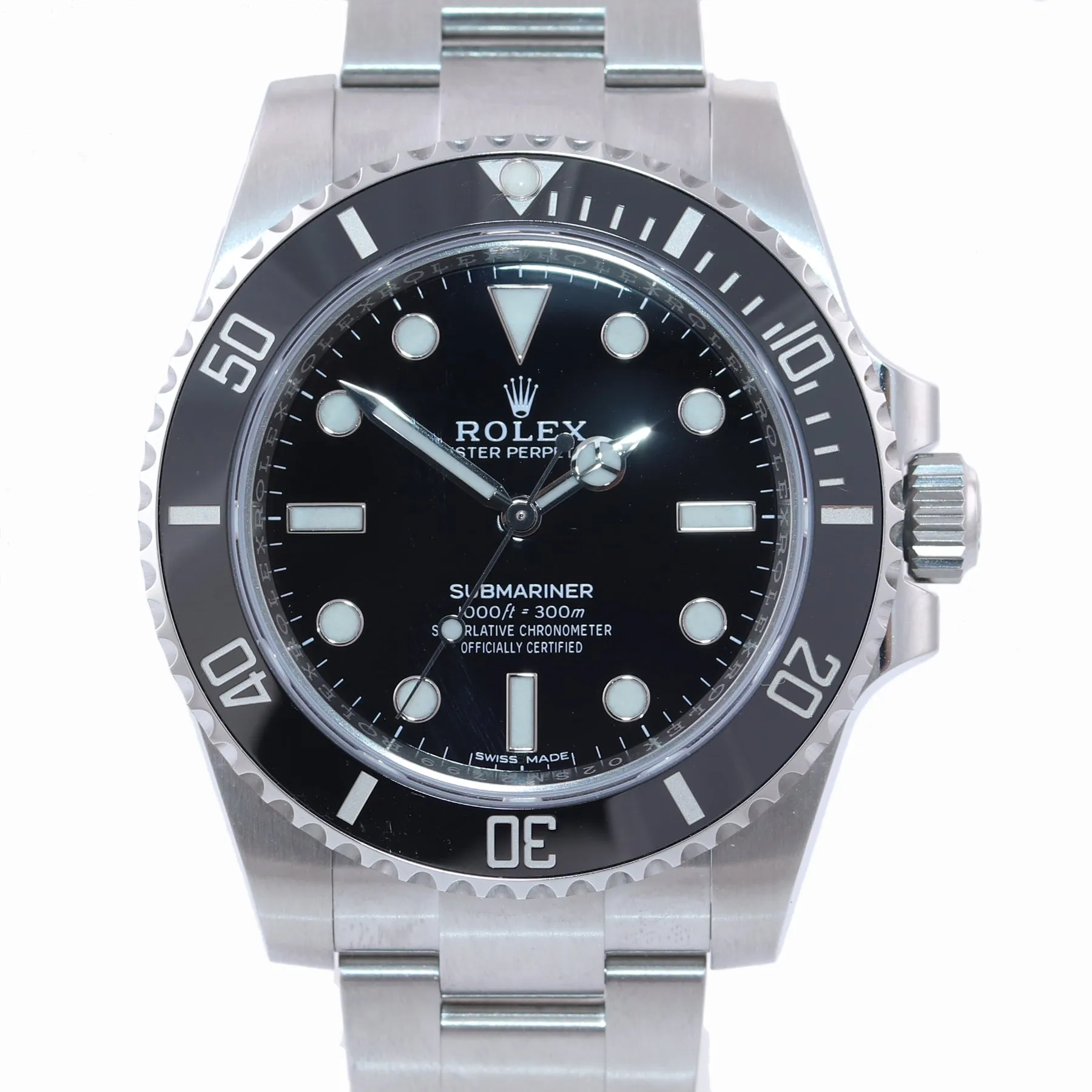 Copy of 2019 NEW PAPERS Rolex Submariner No Date 114060 Steel Black Ceramic Watc