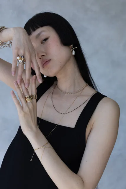Cordelia Diamond Necklace Black