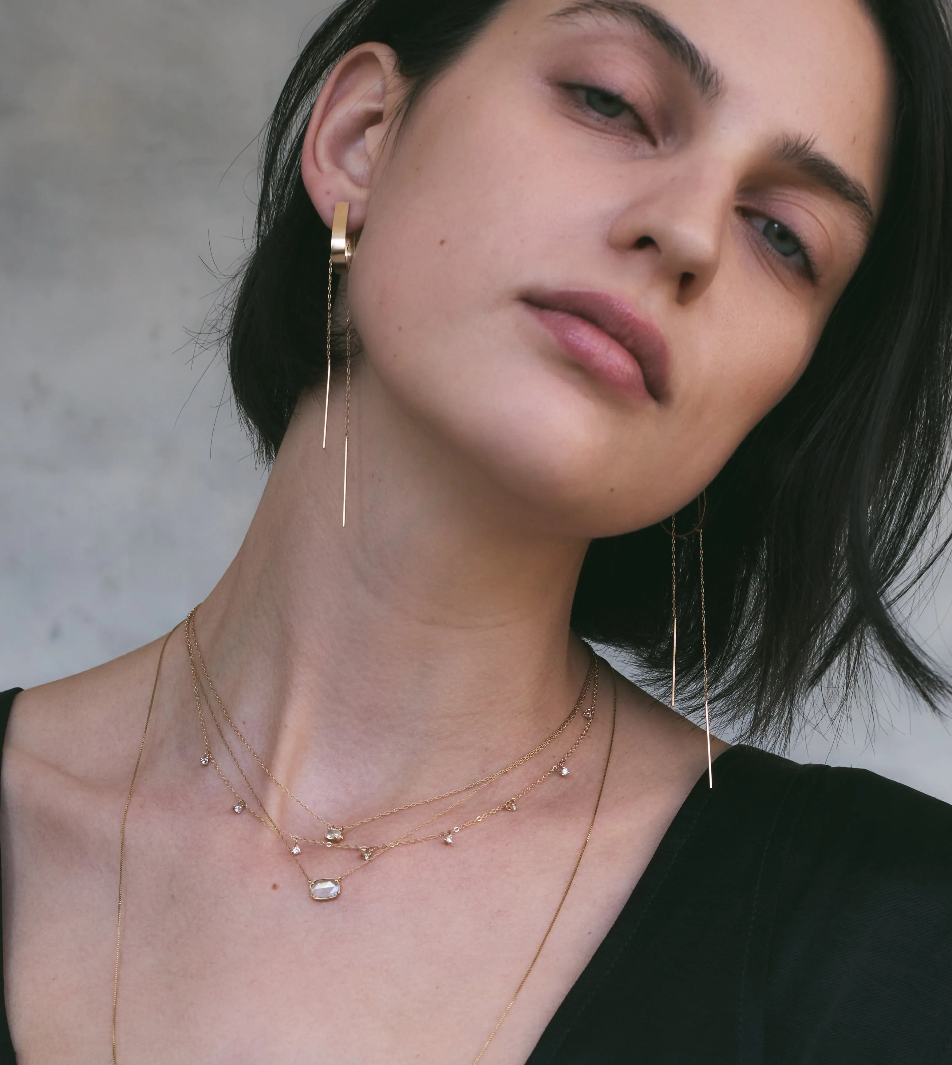 Cordelia Diamond Necklace Black