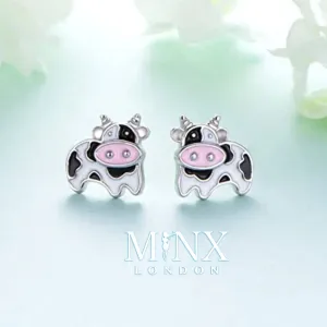 Cow Earrings | Cow Ear Studs | Womens Earrings | Cow Print Jewelry | Ear Studs | Womens Animal Ear Studs | Charm Earrings | Cow Print