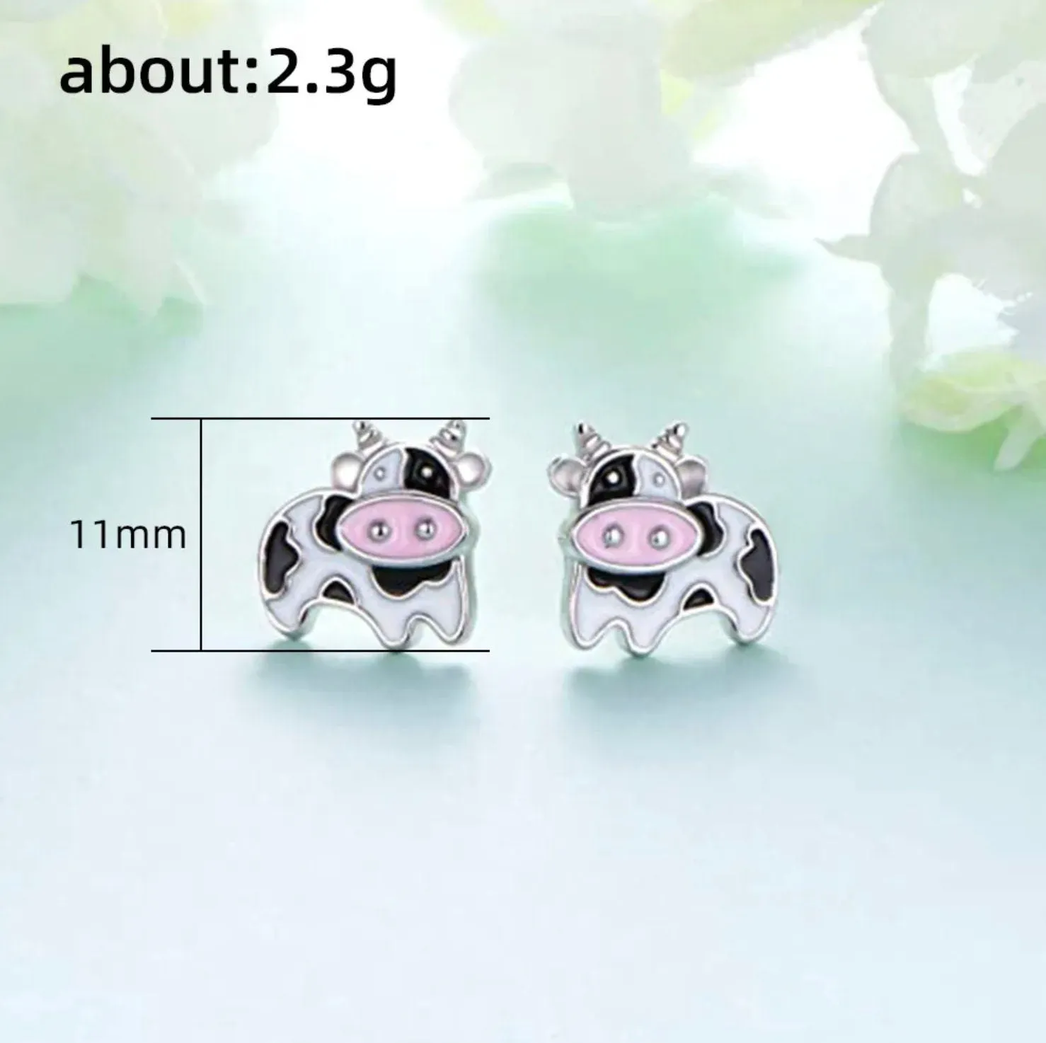 Cow Earrings | Cow Ear Studs | Womens Earrings | Cow Print Jewelry | Ear Studs | Womens Animal Ear Studs | Charm Earrings | Cow Print