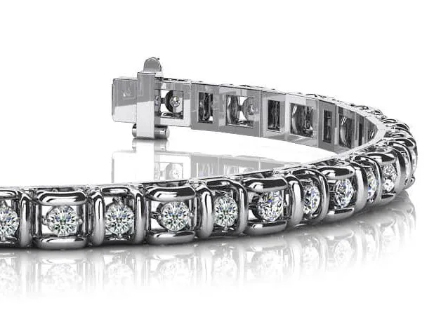 Cross Directional Link Lab-Grown Diamond Bracelet with 1.98 ct.(finished) 2.2mm