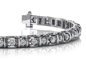 Cross Directional Link Lab-Grown Diamond Bracelet with 1.98 ct.(finished) 2.2mm