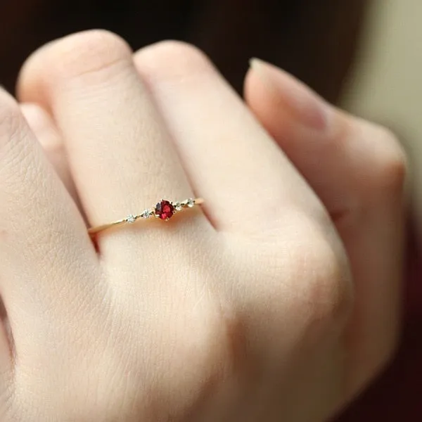 Crystal Engagement Ring