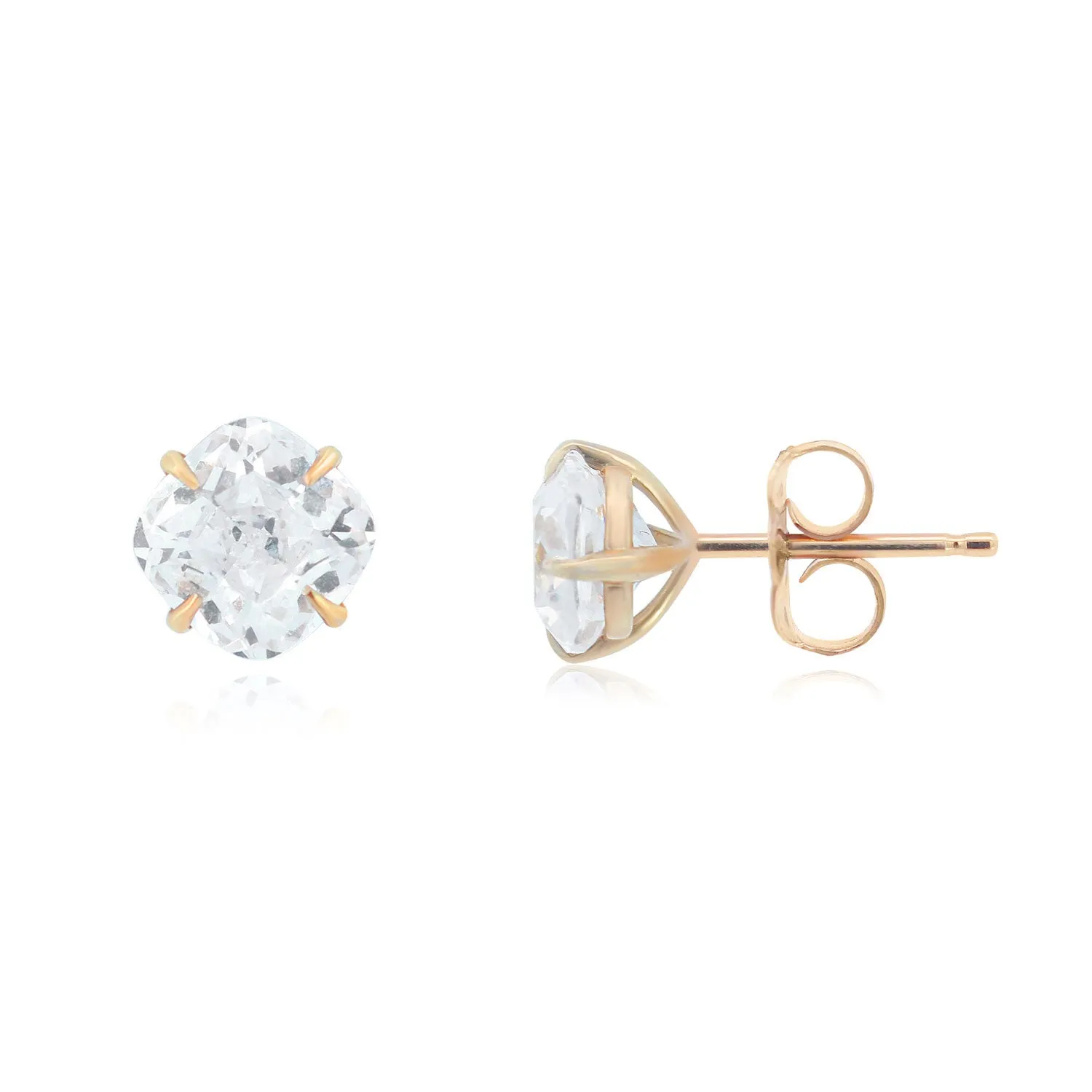 Cushion Cut Diamond Stud Earrings