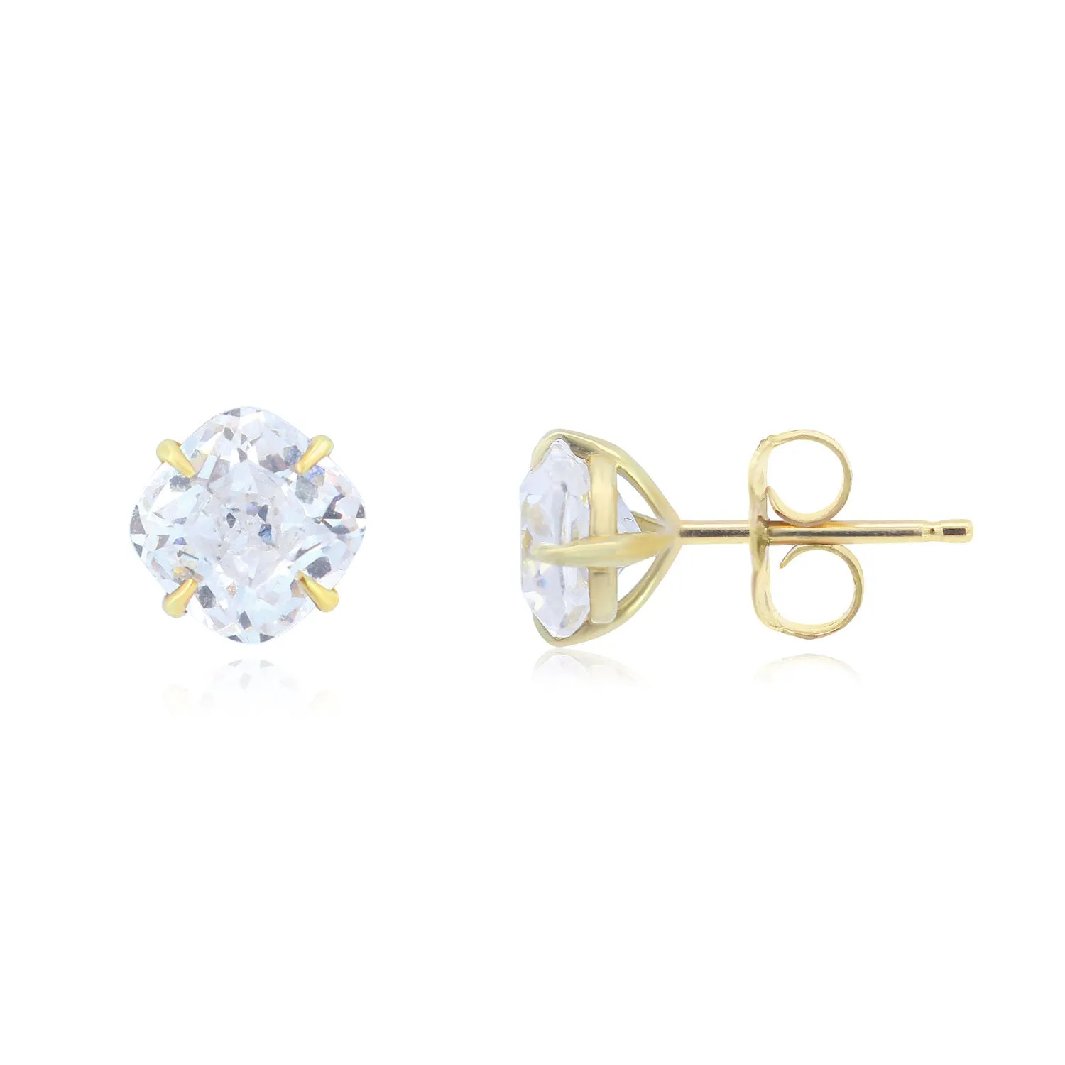 Cushion Cut Diamond Stud Earrings