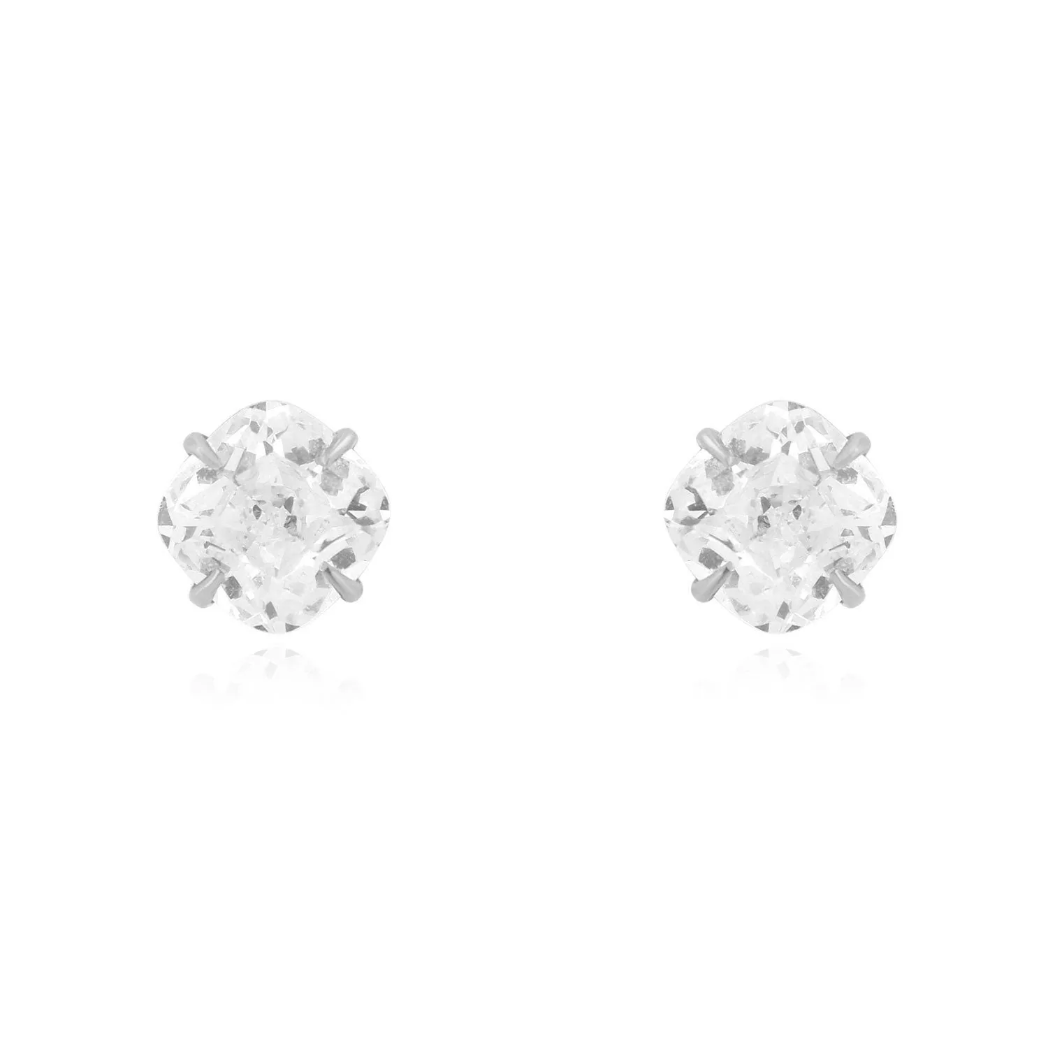 Cushion Cut Diamond Stud Earrings