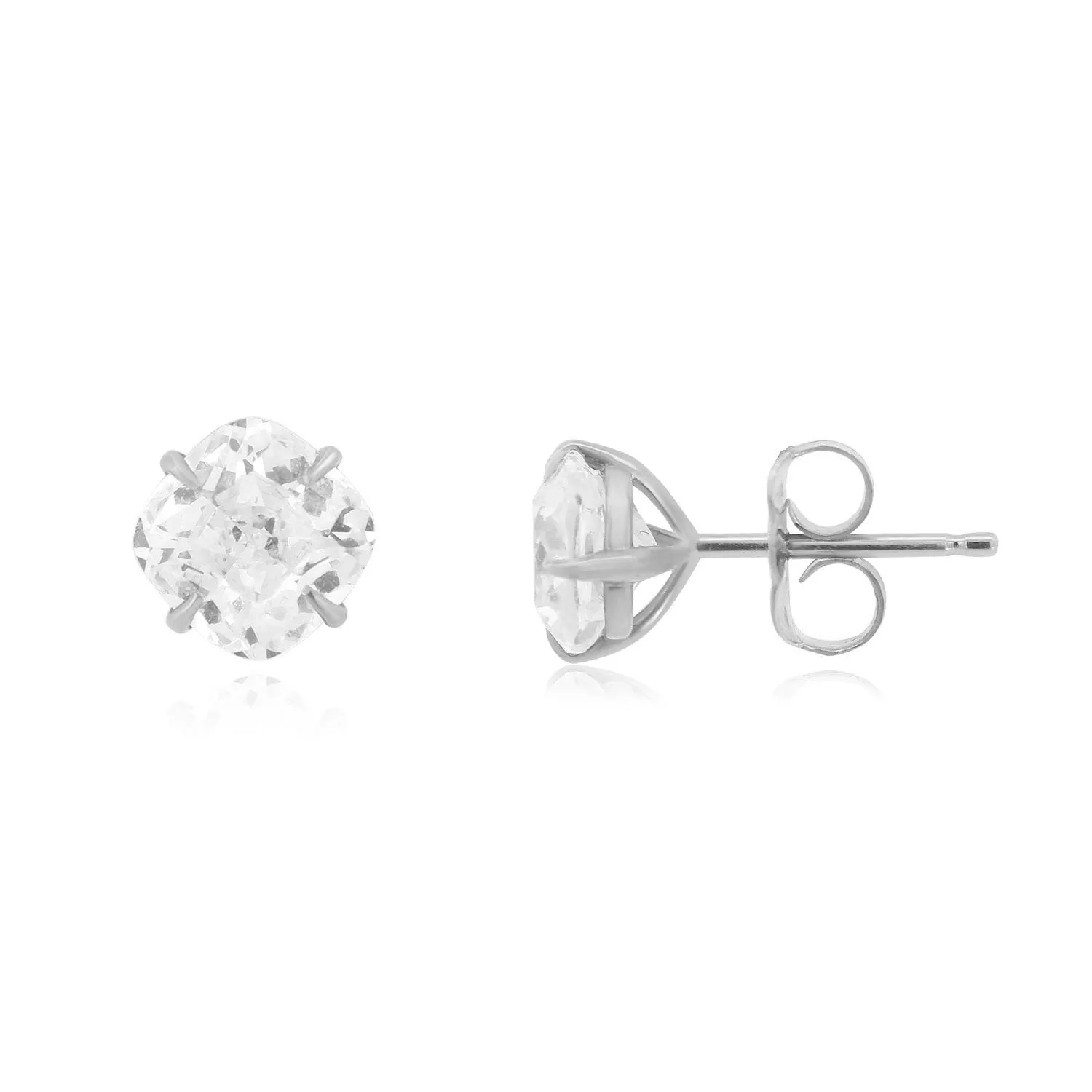 Cushion Cut Diamond Stud Earrings