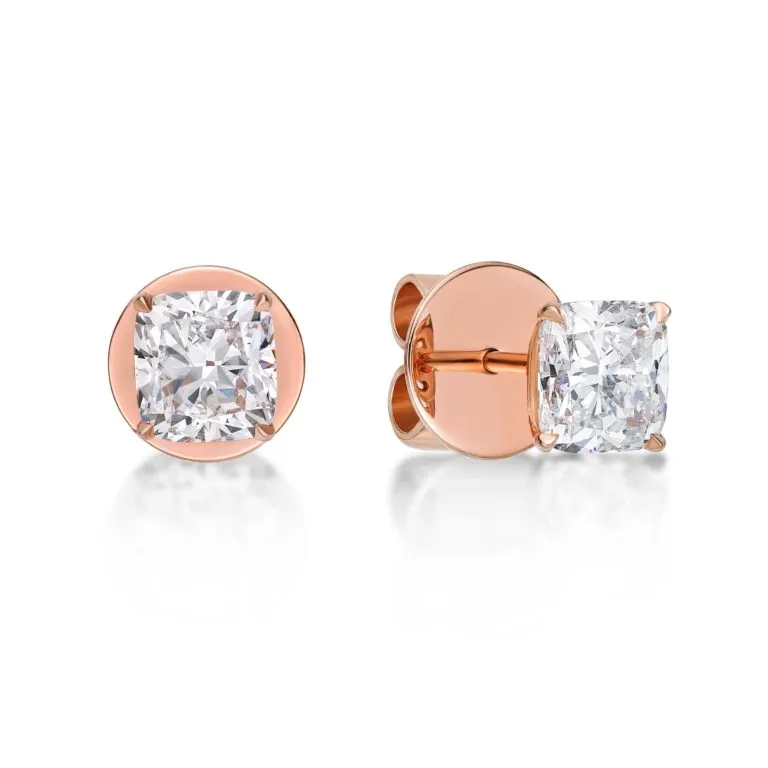 Cushion Diamond Studs