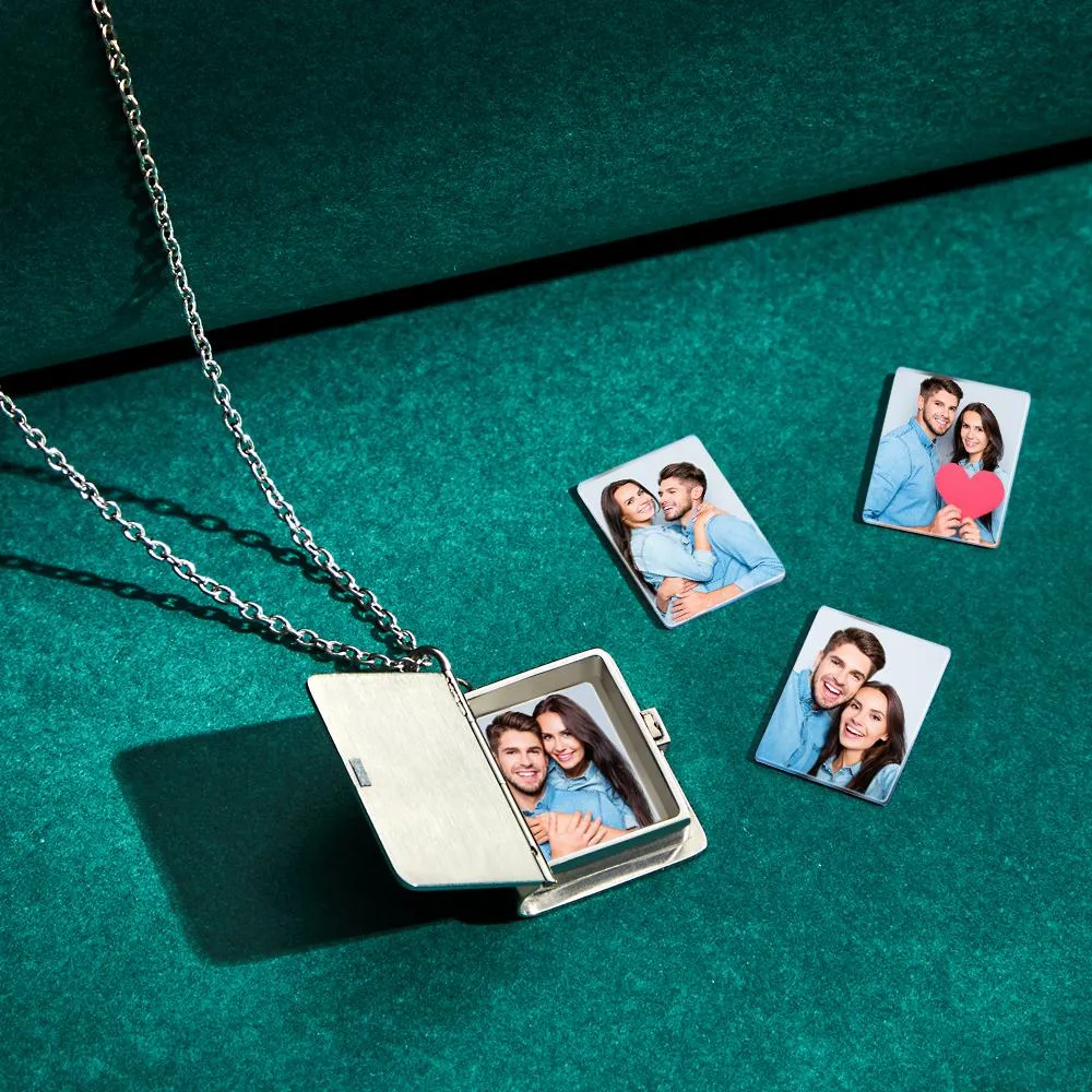 Cusom Locket Album Necklace Personalized Picture Necklace