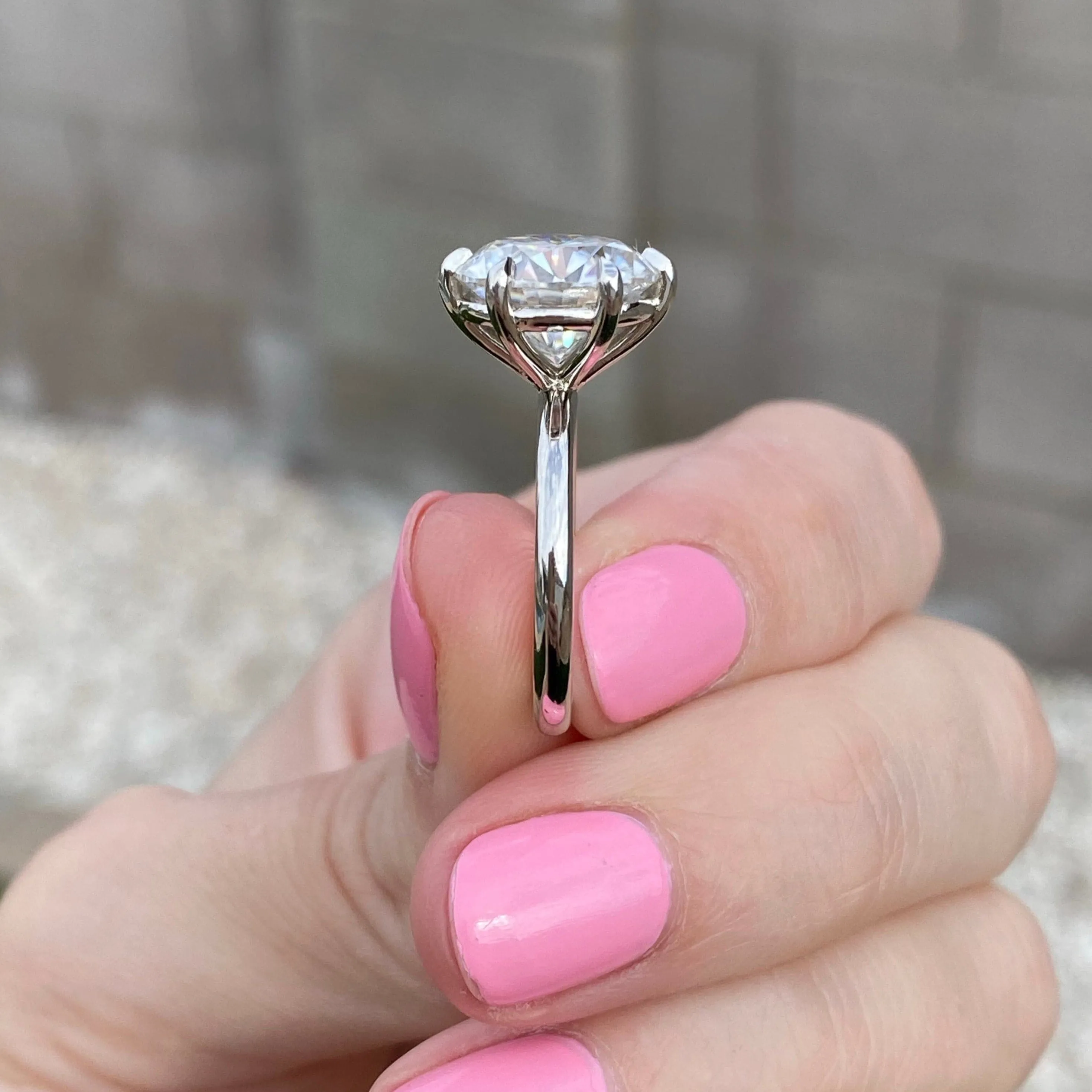 Danielle (4.5ct) Round Moissanite Engagement Ring