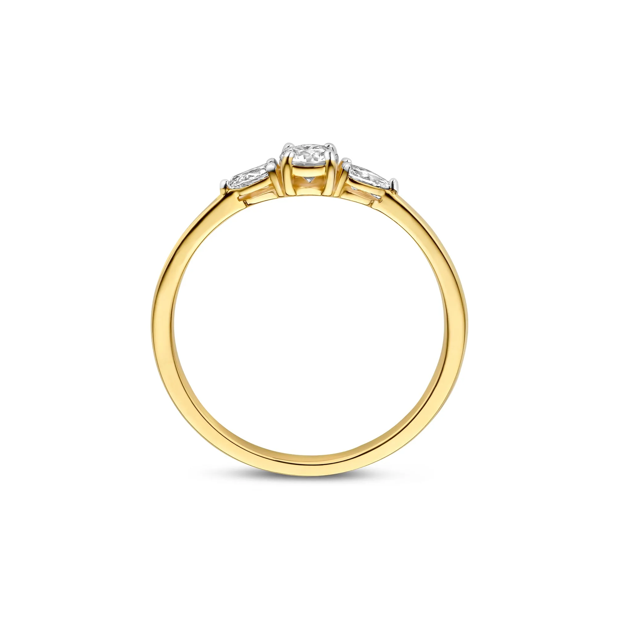 De la Paix Nancy 14 karat gold ring with diamond 0.17 carat