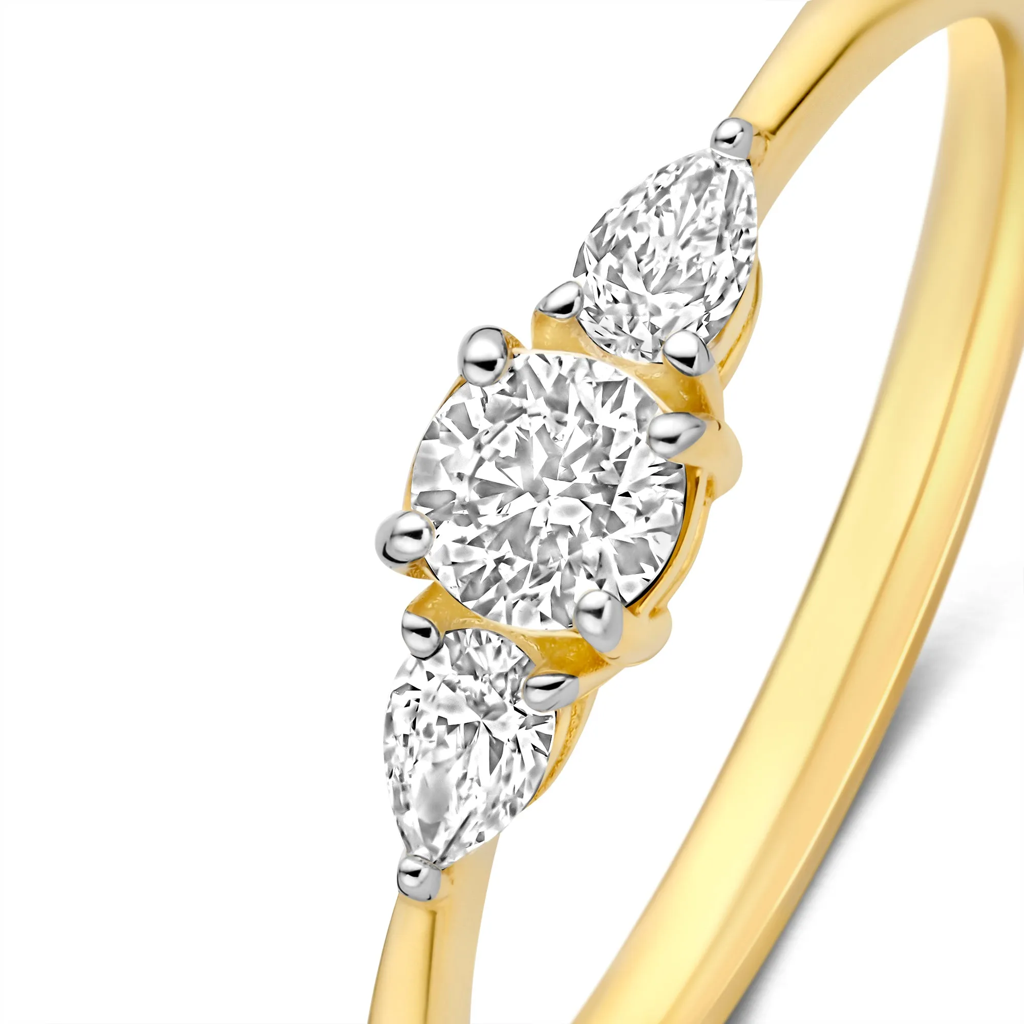 De la Paix Nancy 14 karat gold ring with diamond 0.17 carat