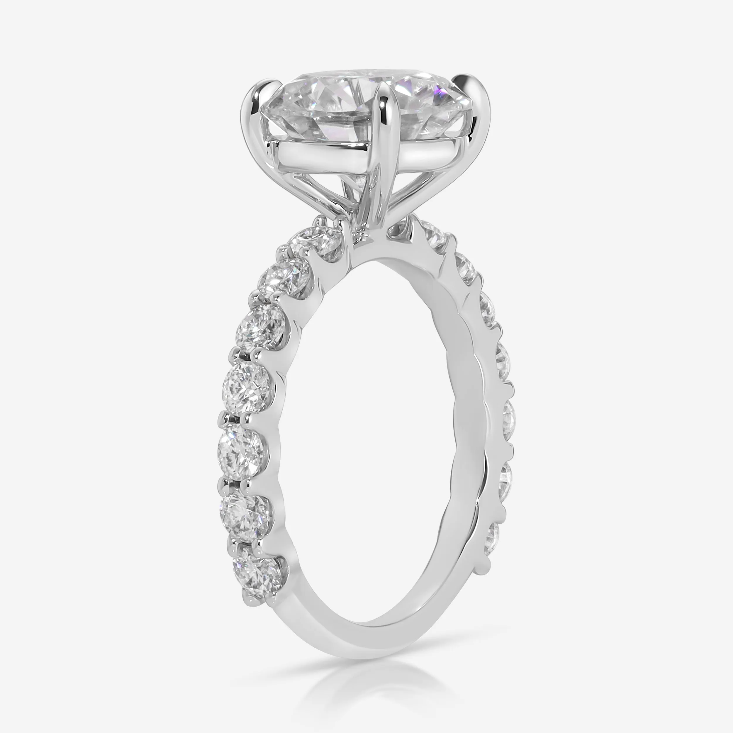 Destiny 4-Prong (3.5ct) Round Moissanite Engagement Ring