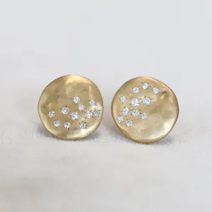 Dew large disc studs
