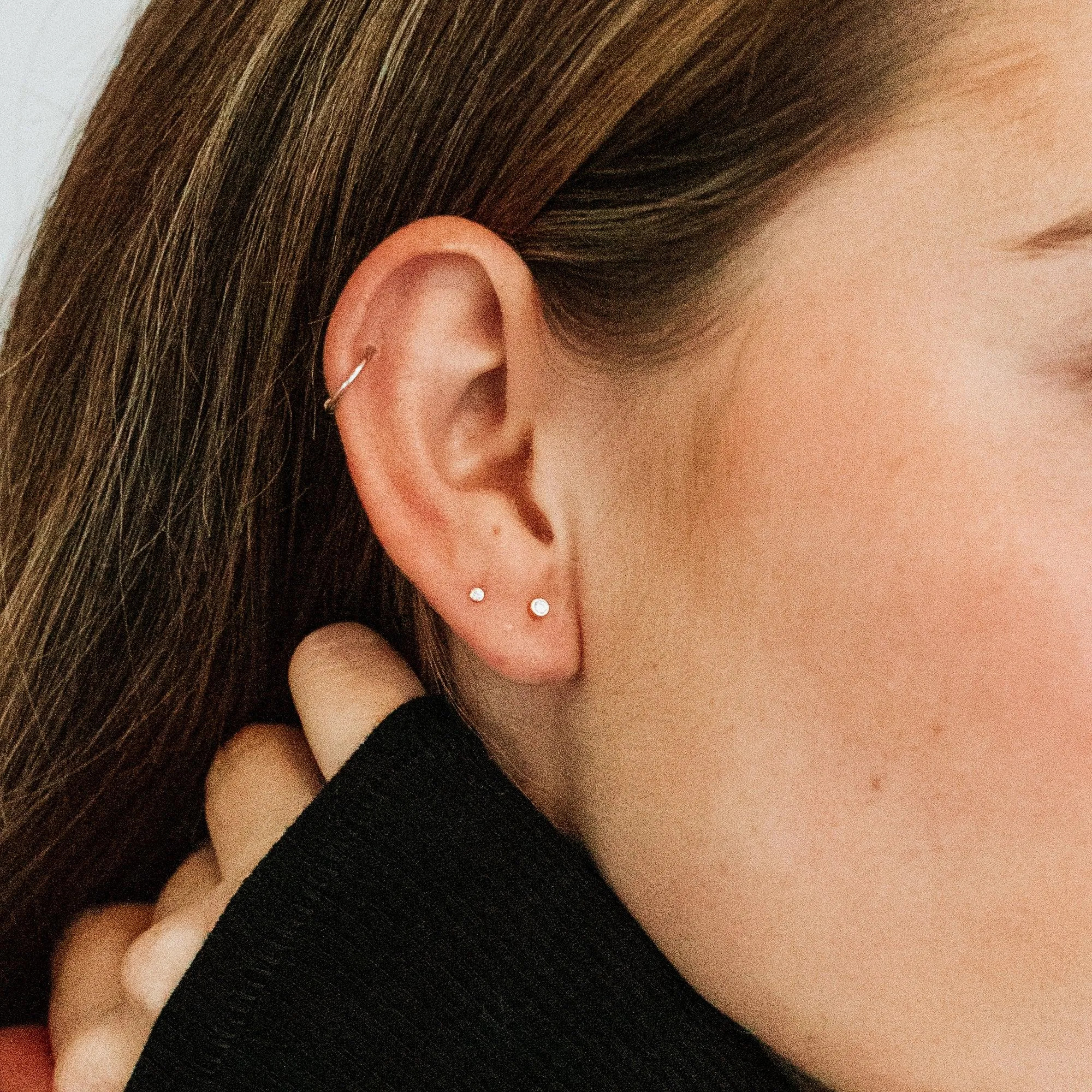 Diamond Bezel Studs