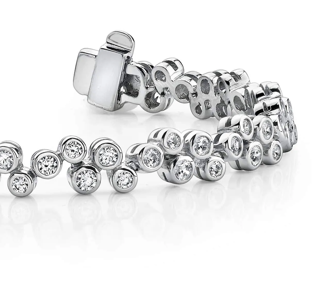 Diamond Bubble Diamond Bracelet with 1.64 ct.(finished) 1.5mm, 1.7mm, 1.9mm