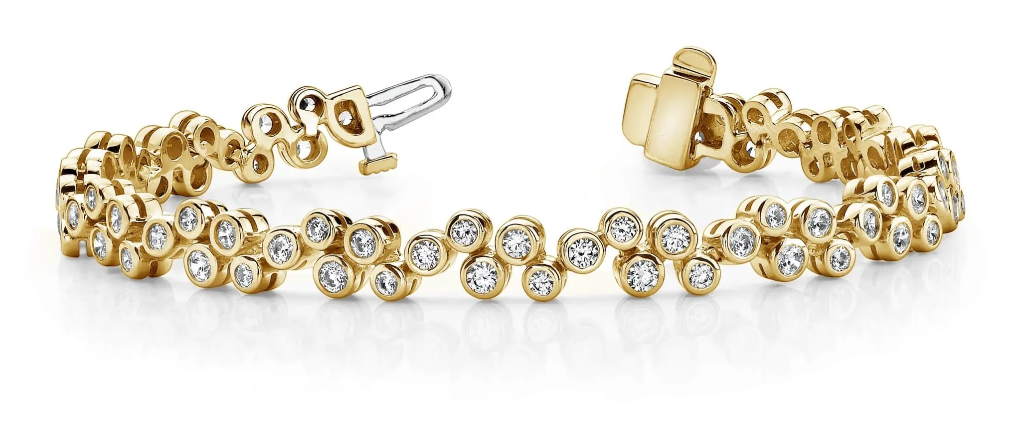 Diamond Bubble Diamond Bracelet with 1.64 ct.(finished) 1.5mm, 1.7mm, 1.9mm