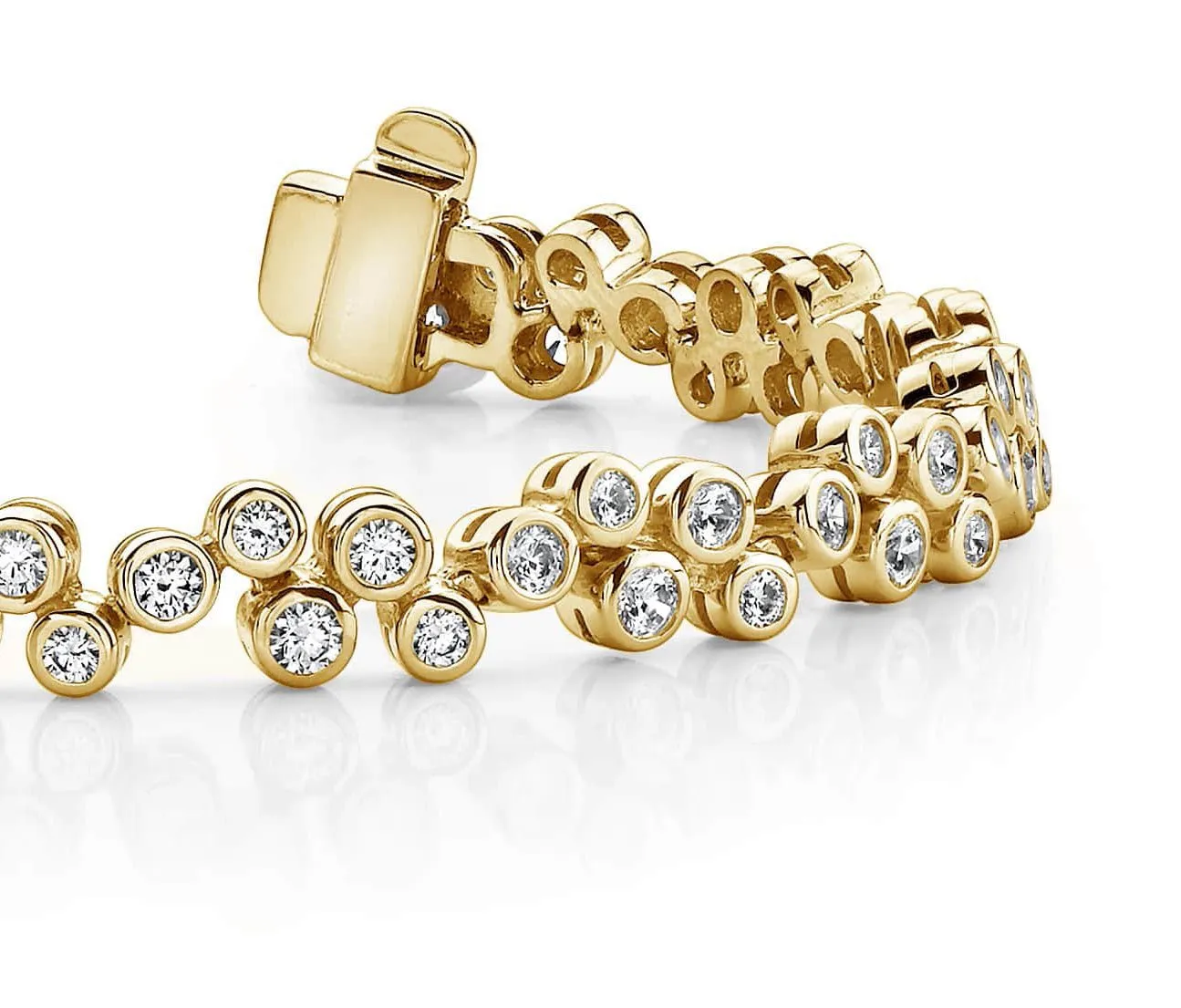 Diamond Bubble Diamond Bracelet with 1.64 ct.(finished) 1.5mm, 1.7mm, 1.9mm