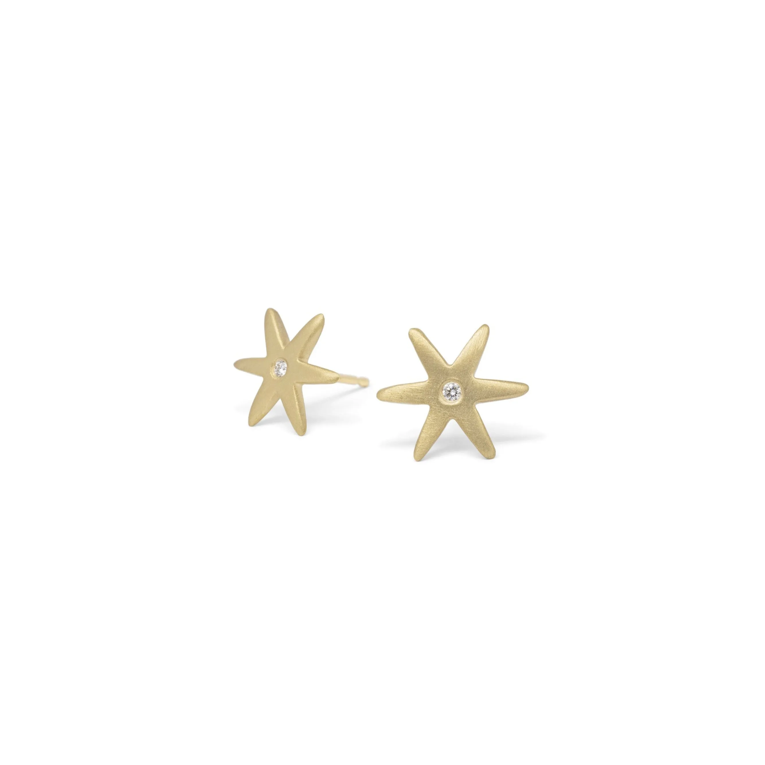 Diamond Center Star Earrings