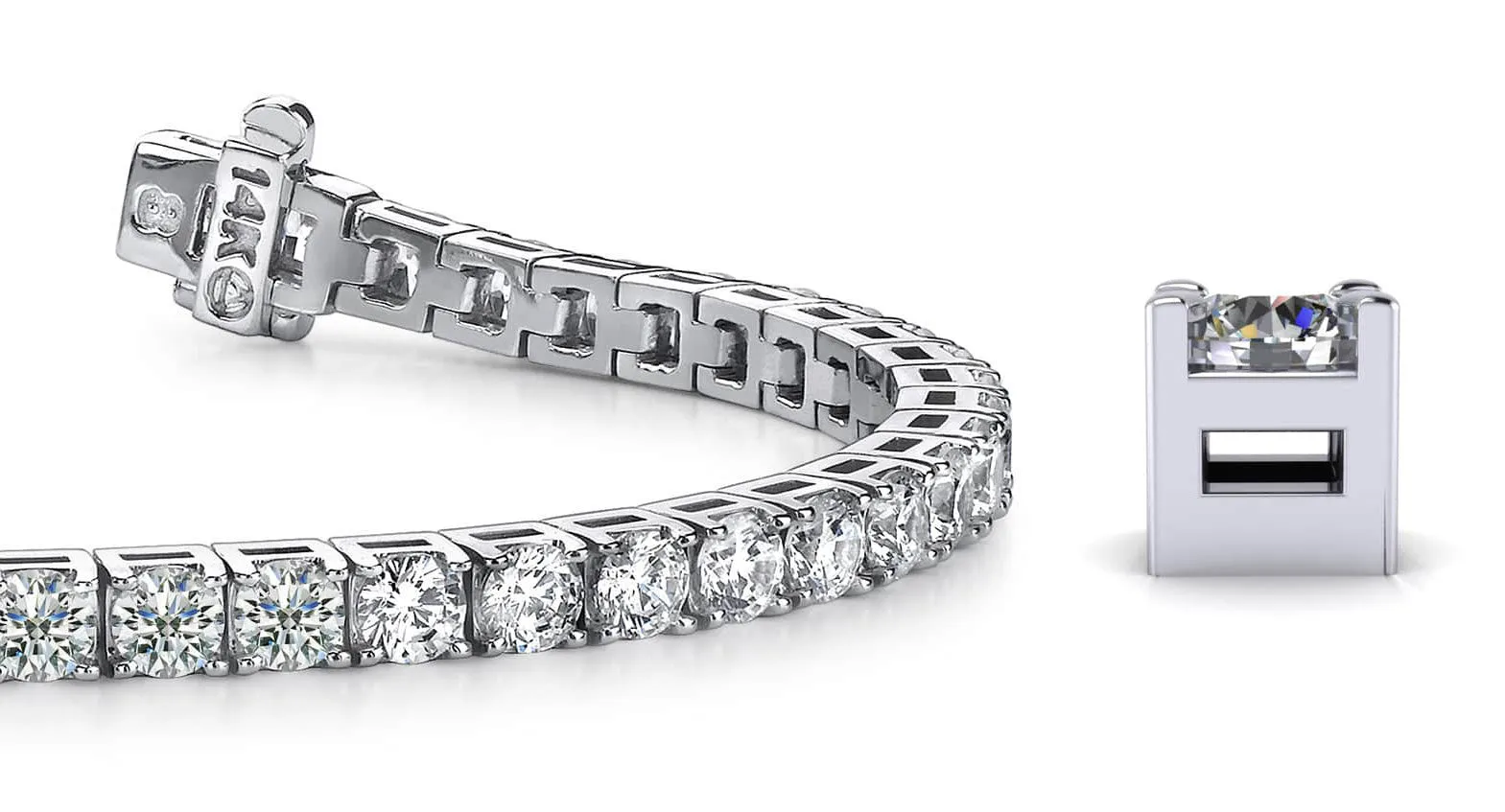 Diamond Dreams Lab-Grown Diamond Tennis Bracelet with 6.76 ct.(finished) 3.2mm