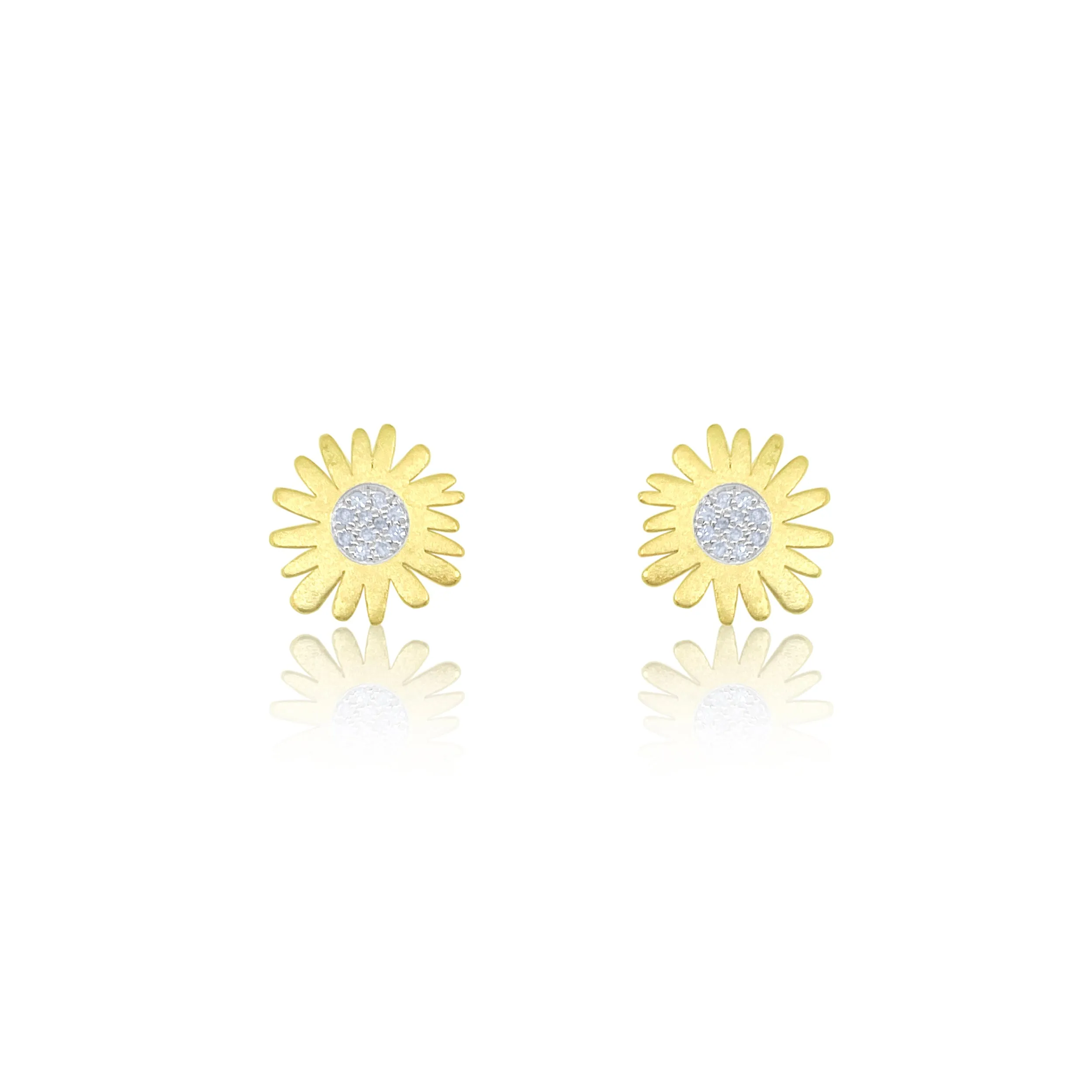 Diamond Flower Burst Studs
