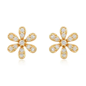 Diamond Flower Studs