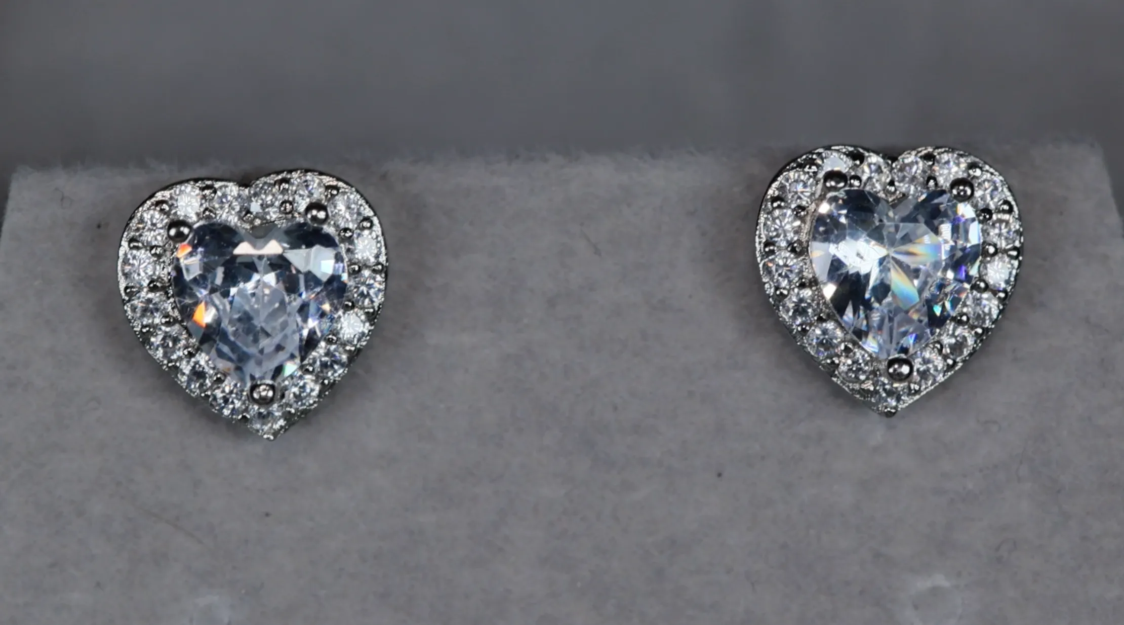 Diamond Heart Ear Studs | Womens Earrings | Heart Diamond Ear Studs | Ear Studs