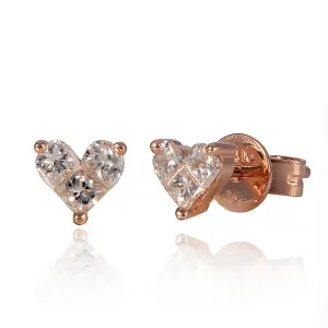 Diamond Heart Studs