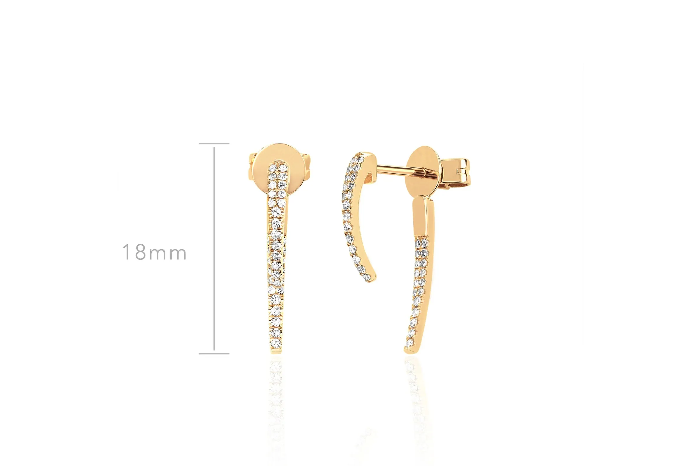 Diamond Hook Earrings