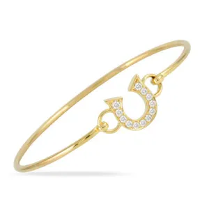 Diamond Horseshoe Bangle