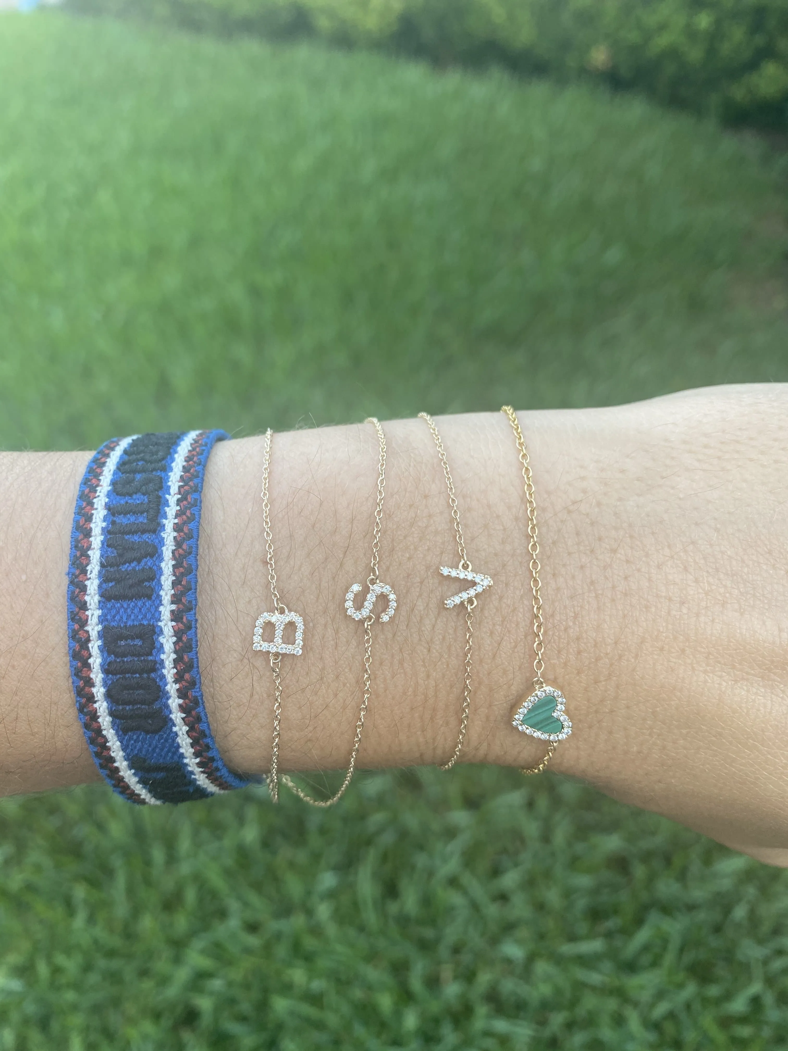 DIAMOND INITIAL BRACELET