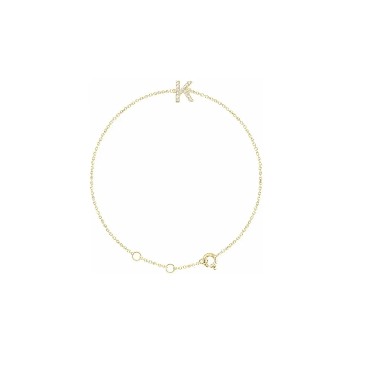 DIAMOND INITIAL BRACELET