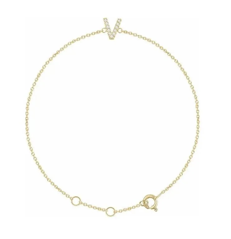 DIAMOND INITIAL BRACELET