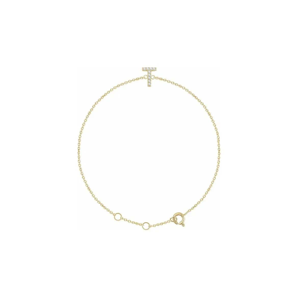 DIAMOND INITIAL BRACELET