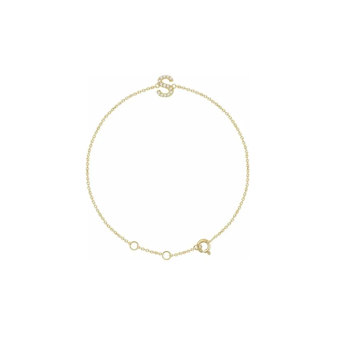 DIAMOND INITIAL BRACELET