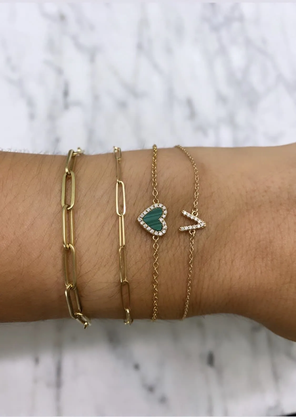 DIAMOND INITIAL BRACELET