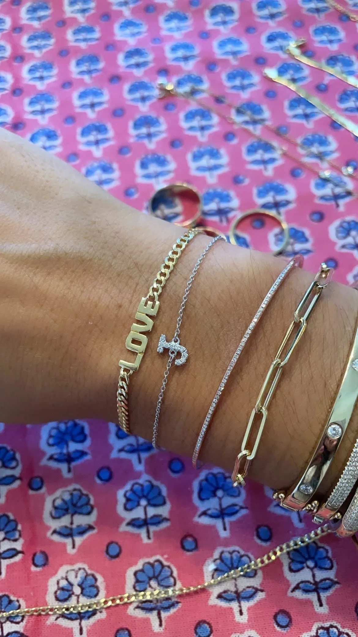 DIAMOND INITIAL BRACELET