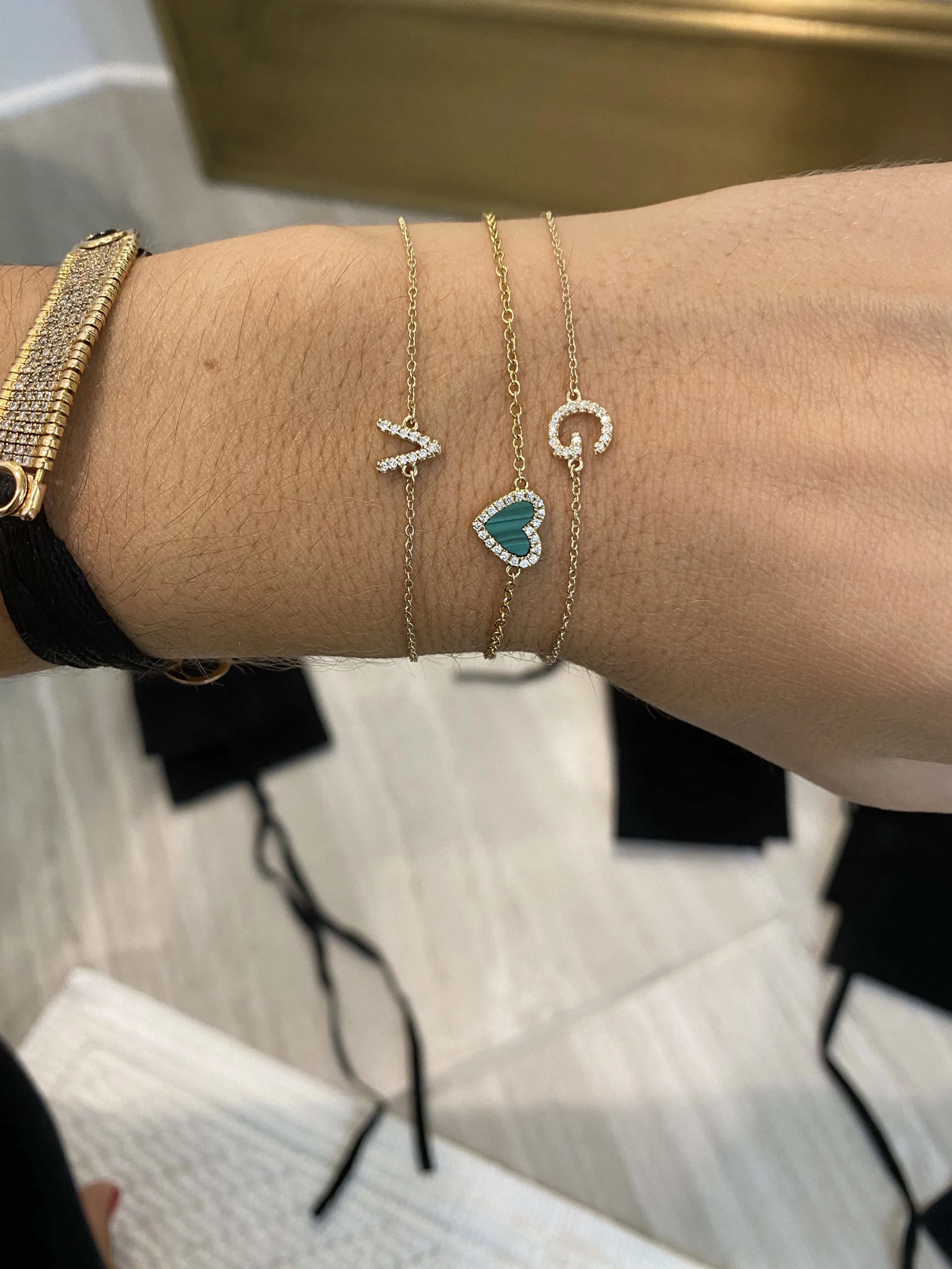 DIAMOND INITIAL BRACELET