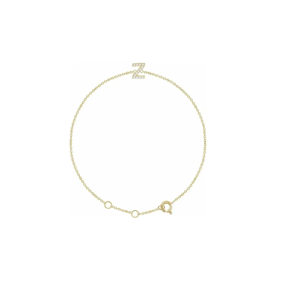 DIAMOND INITIAL BRACELET