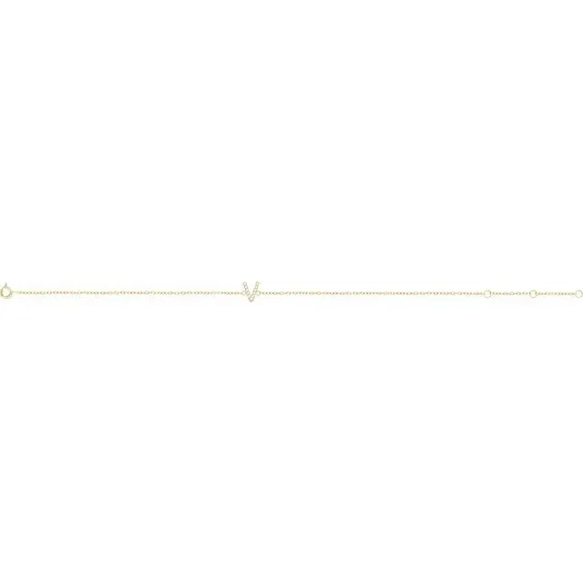 DIAMOND INITIAL BRACELET