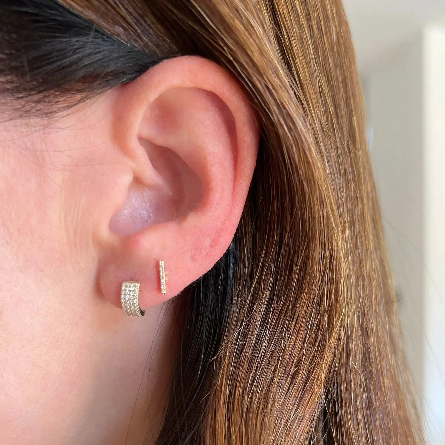 Diamond Jumbo Huggie Earring