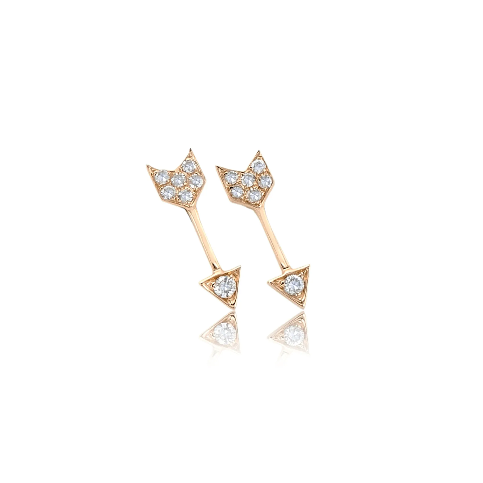 Diamond Mini Arrow Studs