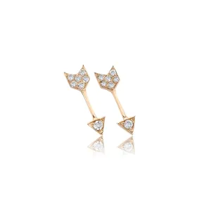 Diamond Mini Arrow Studs