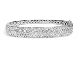 Diamond Pave Bangle Bracelet 5.10cttw