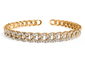 Diamond Rose 1.61CT T.W. Gold Bangle Bracelet