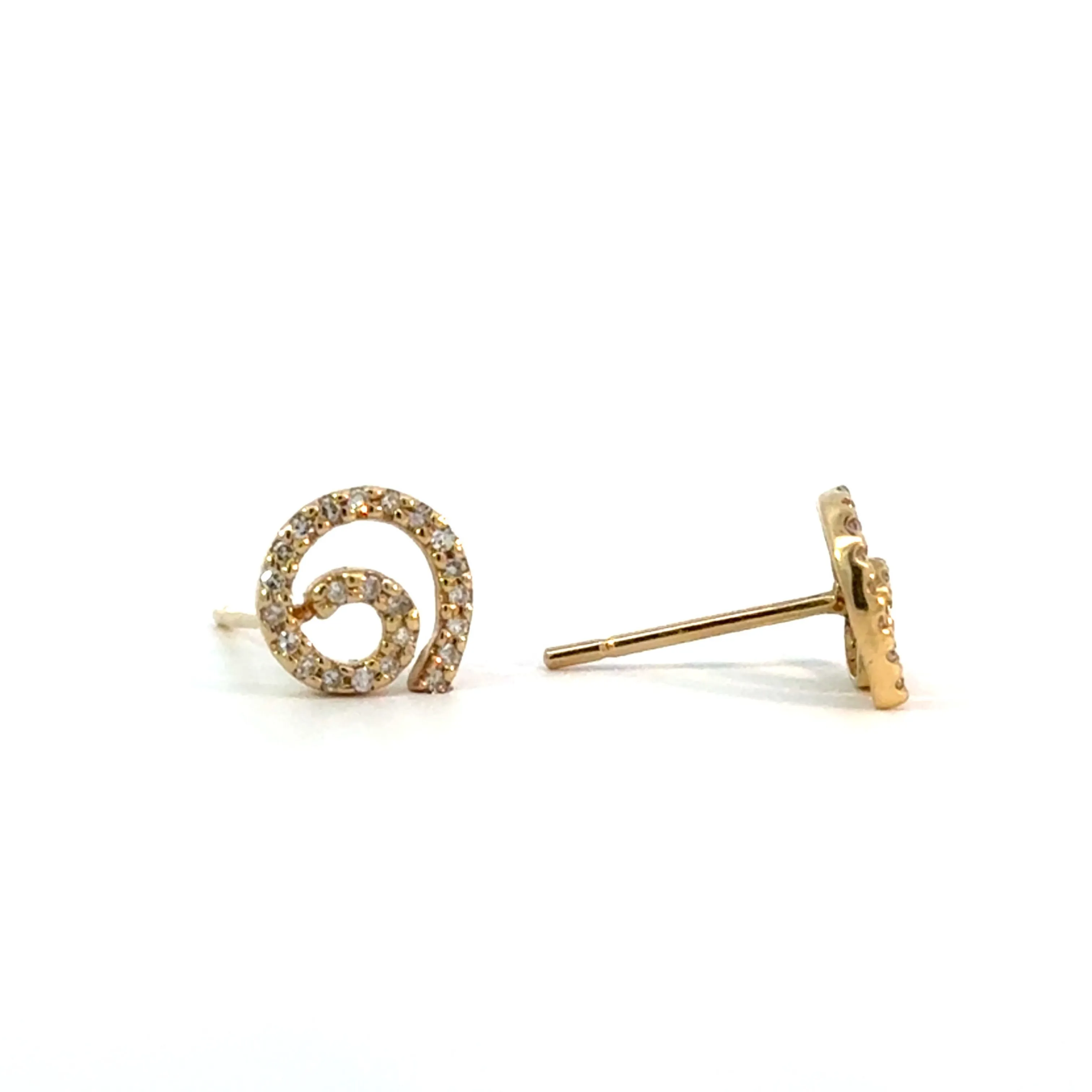 Diamond Swirl Studs