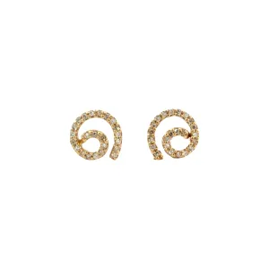 Diamond Swirl Studs